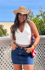 Amora White Crop Top Image