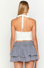 Amora White Crop Top Image