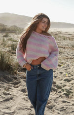 Bea Pink Striped Sweater Image