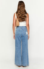 Dandy Mid Wash Denim Flare Jeans Image