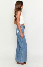 Dandy Mid Wash Denim Flare Jeans Image