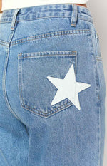 Dandy Mid Wash Denim Flare Jeans Image