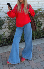 Dandy Mid Wash Denim Flare Jeans Image