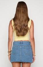 Sparks Siletto Mid Wash Denim Mini Skirt Image
