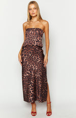 Ibiza Leopard Print Strapless Top Image