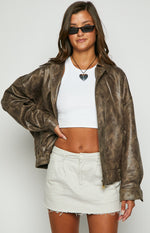 Lioness Kenny Chocolate Bomber Jacket Image