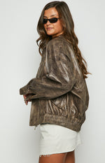 Lioness Kenny Chocolate Bomber Jacket Image