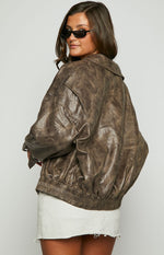 Lioness Kenny Chocolate Bomber Jacket Image